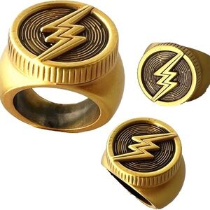 DC Comics The Flash Barry Allen Ring Flashpoint Cosplay Prop Replica (Size 8)